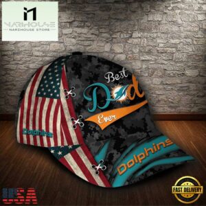Custom NFL Miami Dolphins Best Dad Ever All Over Print 3D Classic Cap
