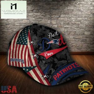 Custom NFL New England Patriots Best Dad All Over Print 3D Baseball Cap
