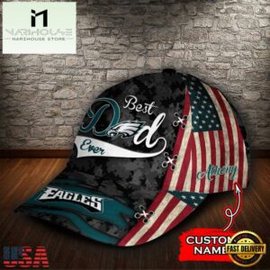 Custom NFL Philadelphia Eagles Best Dad Ever All Over Print 3D Classic Cap