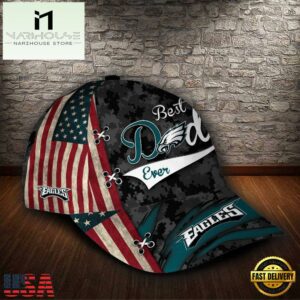Custom NFL Philadelphia Eagles Best Dad Ever All Over Print 3D Classic Cap
