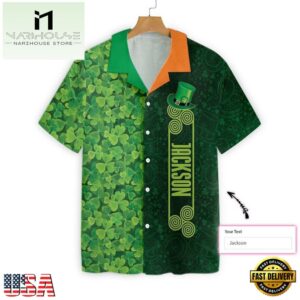 Customize Name Irish Saint Patrick Day 3D All Over Printed Hawaii Shirt