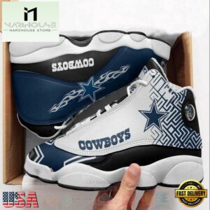 Dallas Cowboys NFL Big Logo Football Team Air Jordan 13 Shoes - Gift For Fans