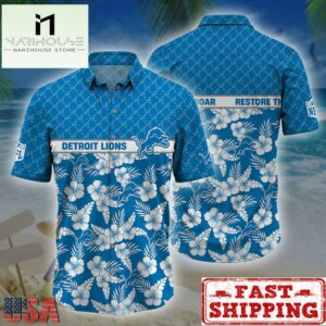Detroit Lions NFL Palm Leaves Hawaiian Shirt