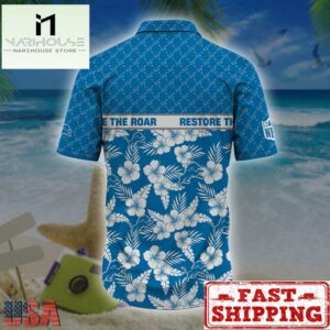 Detroit Lions NFL Palm Leaves Hawaiian Shirt