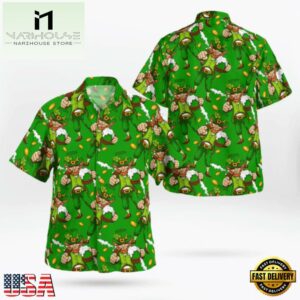 Flamingo And Beer Patrick'S Day Hawaiian Shirt