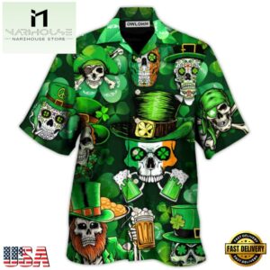 Flamingo And Beer Patrick'S Day Hawaiian Shirt