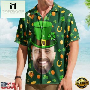 Funny Happy St Patrick'S Day Custom Photo Hawaiian Shirts