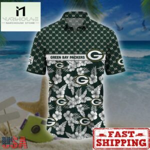 Green Bay Packers NFL Palm Leaves Hawaiian Shirt