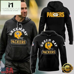 Green Bay Pakers Logo Team 2024 Black Hoodie
