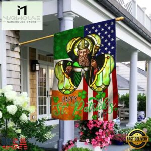 Happy Saint Patrick's Day Irish American 1 House And Garden Flag Decor