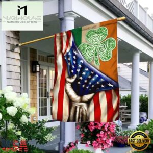 Happy Saint Patrick's Day Shamrock Irish American House And Garden Flag Decor