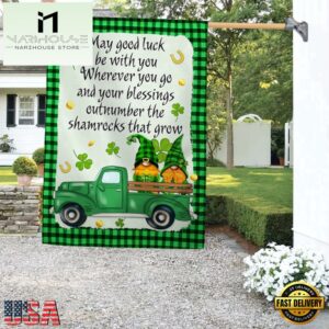 Happy St. Patrick Day Irish Blessing May Good Luck Be With You House And Garden Flag