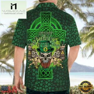Happy St. Patrick'S Day Cool Skull And Beer Hawaii Shirt