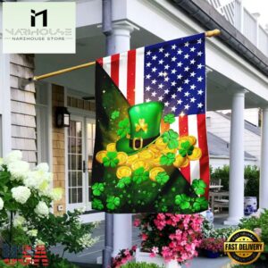 Happy St. Patrick's Day Hat House And Garden Flag Decor