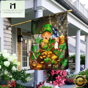 Irish American Leprechaun Happy St. Patrick's Day House And Garden Flag Decor