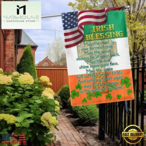 Irish Blessing Celtic Cross St. Patrick's Day House And Garden Flag