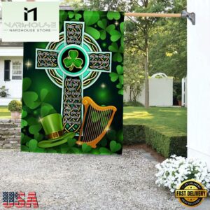 Irish Celtic Cross Irish Blessing St. Patrick Day House And Garden Flag