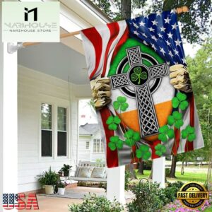 Irish Celtic Knot Cross Irish House And Garden Flag Decor