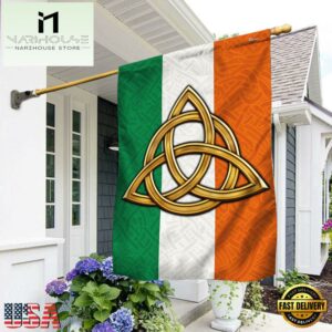 Irish Celtic Trinity Knot St. Patrick's Day Irish House And Garden Flag
