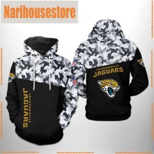 Jacksonville Jaguars NFL Camo Veteran Team 3D Printed Hoodie Zipper Hoodie