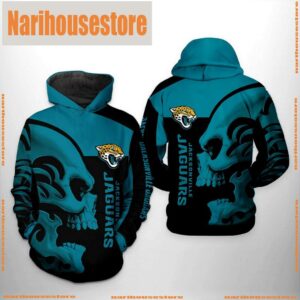 Jacksonville Jaguars NFL Skull 3D Printed Hoodie Zipper Hoodie