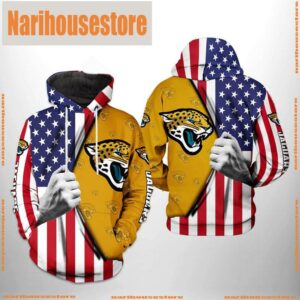 Jacksonville Jaguars NFL US Flag Team 3D Printed Hoodie