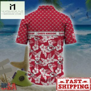 NFL Kansas City Chiefs Palm Leaves Hawaiian Shirt , Vintage Hawaiian Shirts 5 Kansas City Chiefs NFL Palm Leaves Hawaiian Shirt