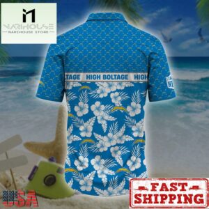 Los Angeles Chargers NFL Palm Leaves Hawaiian Shirt