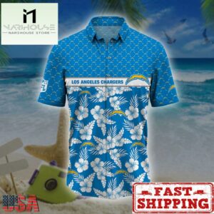 Los Angeles Chargers NFL Palm Leaves Hawaiian Shirt