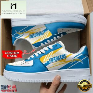 Los Angeles Chargers NFL Personalized Air Force 1 Shoes