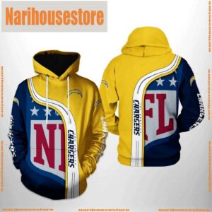 Los Angeles Chargers NFL Team 3D Printed Hoodie Zipper Hoodie