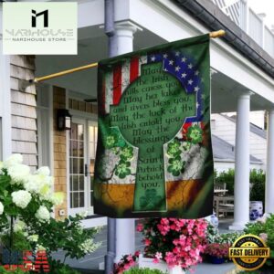 May The Blessings Of Saint Patrick Behold You Irish House And Garden Flag Decor
