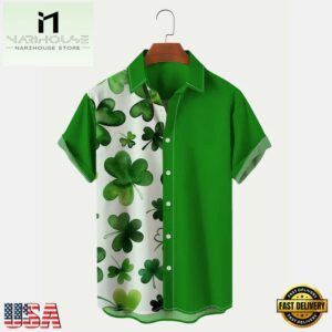 Mens St. Patrick'S Day Short Sleeve Shirt Hawaiian Shirt