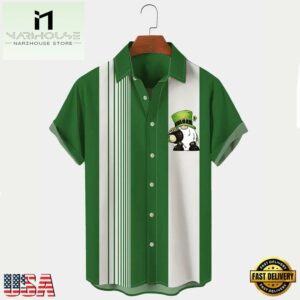 Mens St. Patrick'S Hawaiian Shirts Clover Gnome