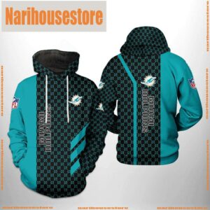 Miami Dolphins NFL 3D Printed Hoodie Zipper Hoodie