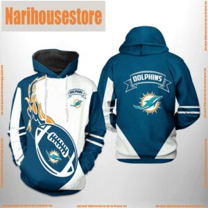Miami Dolphins NFL Classic 3D Printed HoodieZipper Hoodie