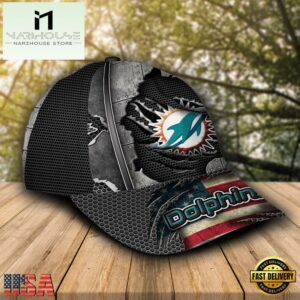 Miami Dolphins NFL Football Team Logo Baseball Cap