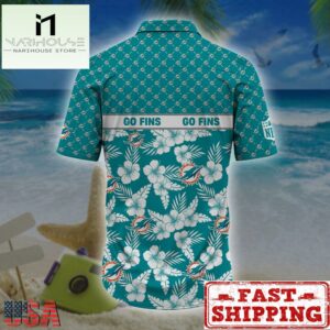Miami Dolphins NFL Palm Leaves Hawaiian Shirt
