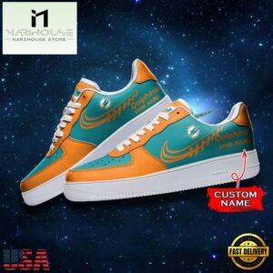 Miami Dolphins NFL Personalized Air Force Sneaker