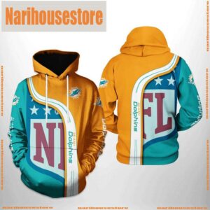 Miami Dolphins NFL Team 3D Printed Hoodie Zipper Hoodie