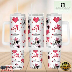 Mickey Mouse Valentine Stainless Steel Tumbler With Handle