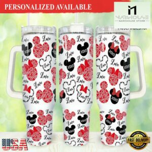 Mickey Valentines 40oz Tumbler with Handle - 40oz Tumbler with Handle