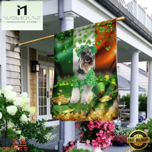 Miniature Schnauzer St. Patrick's DayHouse And Garden Flag Decor