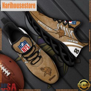 Minnesota Vikings NFL Clunky Shoes For Fans Custom Name And Number
