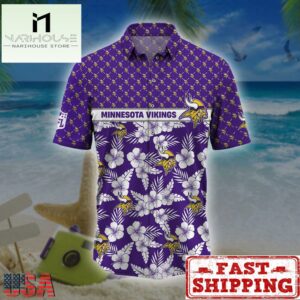 Minnesota Vikings NFL Palm Leaves Hawaiian Shirt