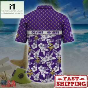 Minnesota Vikings NFL Palm Leaves Hawaiian Shirt