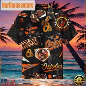 MLB Baltimore Orioles Baseball Floral Aloha Hawaiian Shirt