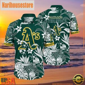 MLB Oakland Athletics Aloha Hawaiian Shirt , Vintage Hawaiian Shirts 6 MLB Oakland Athletics Aloha Hawaiian Shirt