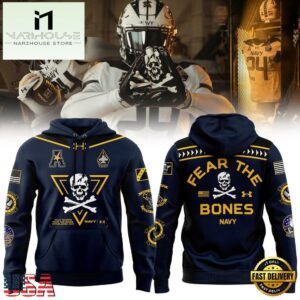 Navy Midshipmen Fear The Bones Navy Hoodie
