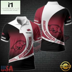 NCAA Arkansas Razorbacks Team Polo Shirt Custom Your Name